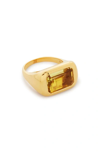 Monica Vinader Power Quartz Cocktail Ring In 18ct Gold Vermeil/yellow