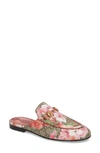 Gucci Princetown Floral Logo Mule Slipper In Beige/ Floral Print