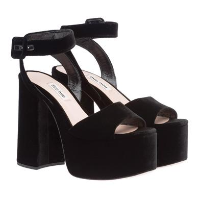 miu miu black platform sandals