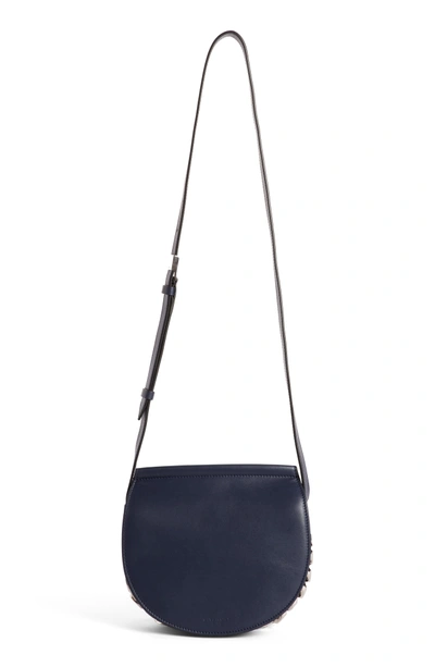 Givenchy Mini Infinity Calfskin Leather Saddle Bag - Blue In Night Blue
