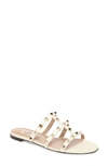 Valentino Garavani Rockstud Slide Sandal In Light Ivory