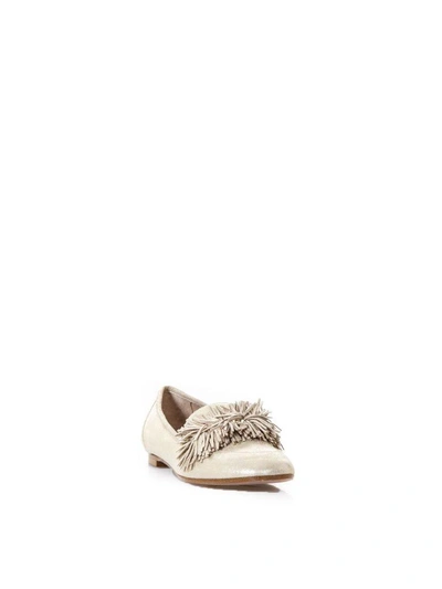 Aquazzura Wild Pointy-toe Loafer Flat In Light Gold