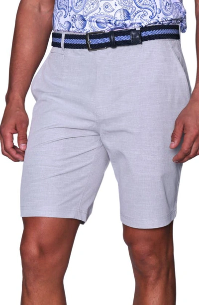 Tailorbyrd Textured Performance Shorts In Grey