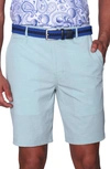 Tailorbyrd Textured Performance Shorts In Teal