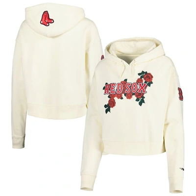 Pro Standard Cream Boston Red Sox Roses Pullover Hoodie