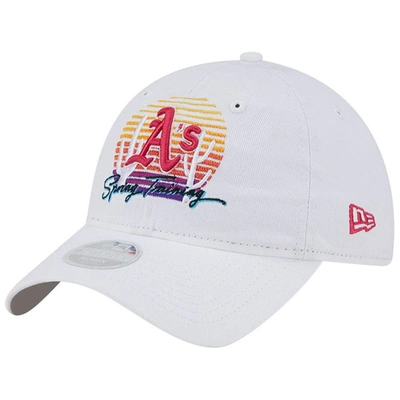 New Era White Oakland Athletics Spring Training Sunset 9twenty Adjustable Hat