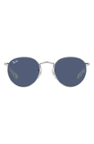 Ray Ban Junior 44mm Round Sunglasses In Silver