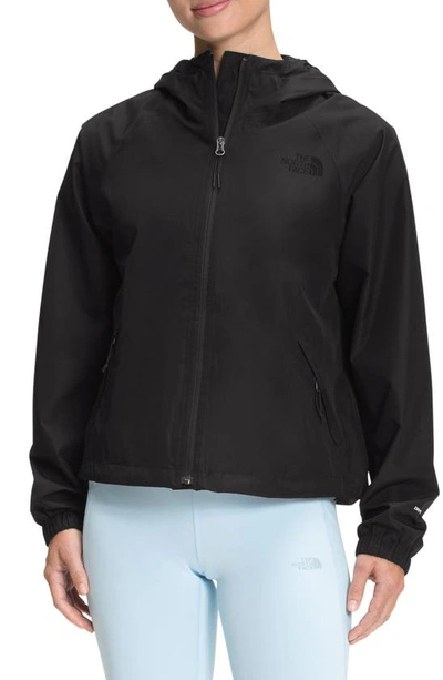 The North Face Voyage Waterproof Hooded Short Jacket In Tnf Black