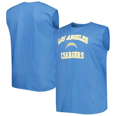Fanatics Powder Blue Los Angeles Chargers Big & Tall Muscle Tank Top