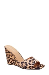 Lisa Vicky Adore Wedge Sandal In Leopard Fabric
