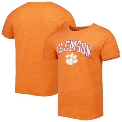 League Collegiate Wear Heather Orange Clemson Tigers 1965 Arch Victory Falls Tri-blend T-shirt