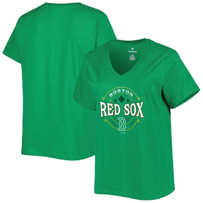 Profile Kelly Green Boston Red Sox Plus Size Celtic V-neck T-shirt