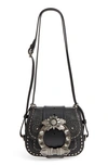 Miu Miu Dahlia Leather Shoulder Bag - Black In Nero