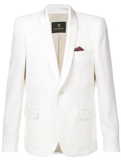 Lords And Fools Handkerchief One Button Blazer