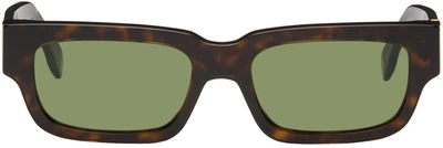 Retrosuperfuture Tortoiseshell Roma Sunglasses In Green