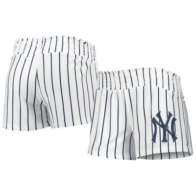 Concepts Sport White New York Yankees Reel Pinstripe Sleep Shorts