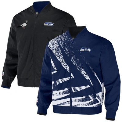 Staple Nfl X  Navy Seattle Seahawks Reversible Core Jacket