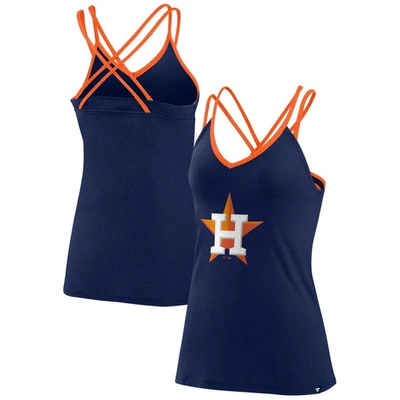 Fanatics Branded Navy Houston Astros Barrel It Up Cross Back V-neck Tank Top