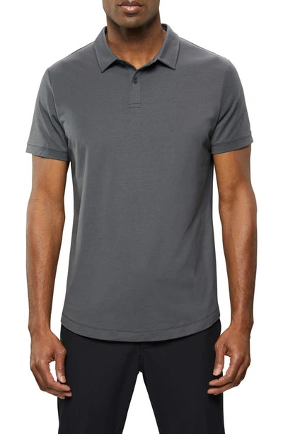 Cuts Trim Fit Cotton Blend Polo In Graphite