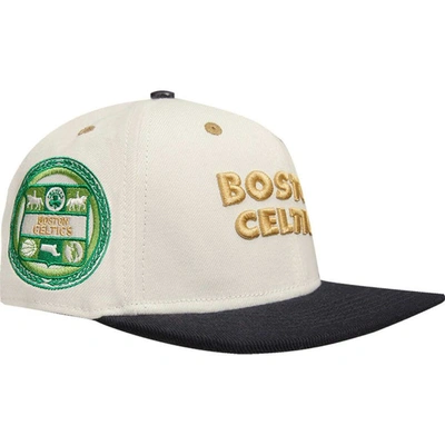 Post Cream/black Boston Celtics Album Cover Snapback Hat