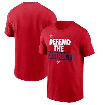 Nike Navy Washington Nationals Rally Rule T-shirt In Red