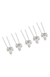 Brides And Hairpins Heo Set Of 5 Hair Pins In Silver