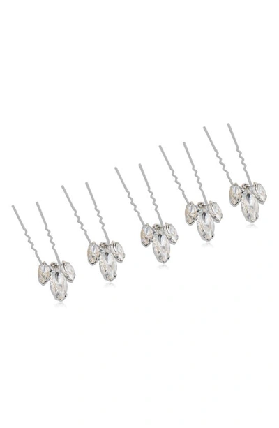 Brides And Hairpins Heo Set Of 5 Hair Pins In Silver