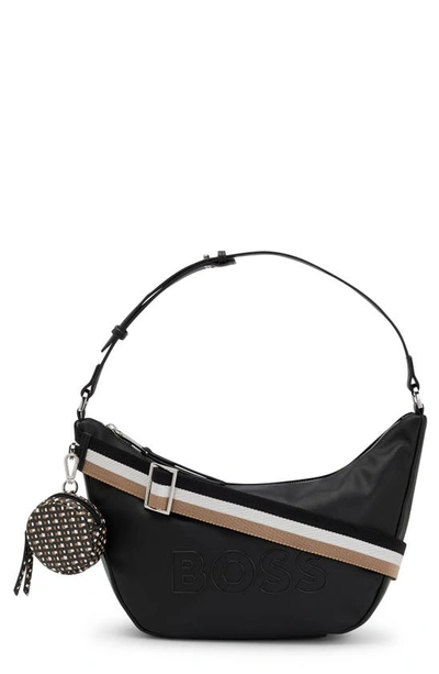 Hugo Boss Large Addison Shoulder Bag In Black