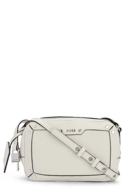 Hugo Boss Ivy Crossbody Bag In Open White