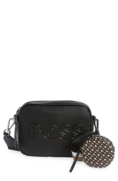 Hugo Boss Large Addison Crossbody Bag In Black
