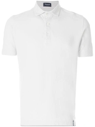 Drumohr Short Sleeved Polo Shirt In Neutrals