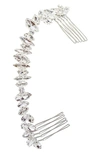 Brides And Hairpins Harlow Crystal Crown Comb In Classic Silver