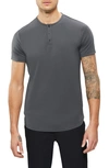 Cuts Trim Fit Short Sleeve Henley In Graphite