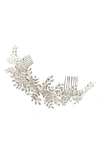 Brides And Hairpins Serena Crystal Hair Comb In Classic Silver
