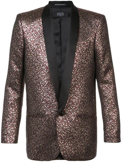 Garcons Infideles Metalic Tuxedo Blazer - Pink & Purple