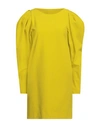 Erika Cavallini Woman Mini Dress Acid Green Size 6 Polyester, Viscose, Elastane In Yellow
