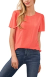 Cece Pleat Front Top In Calypso Coral