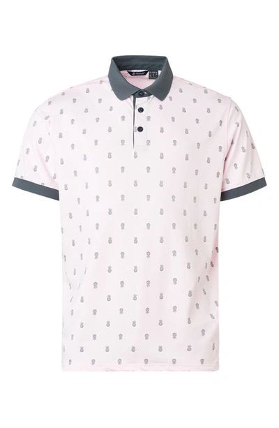 Abacus Dower Pineapple Golf Polo In Light Pink