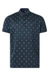 Abacus Dower Pineapple Golf Polo In Navy/ Sand