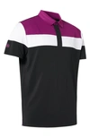 Abacus Berrow Colorblock Golf Polo In Black