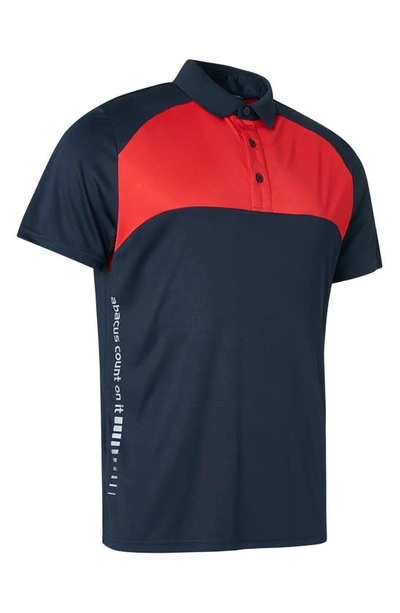 Abacus Pennard Colorblock Golf Polo In Navy