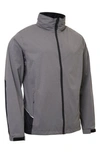 Abacus Swinley Waterproof Golf Rain Jacket In Light Grey Melange