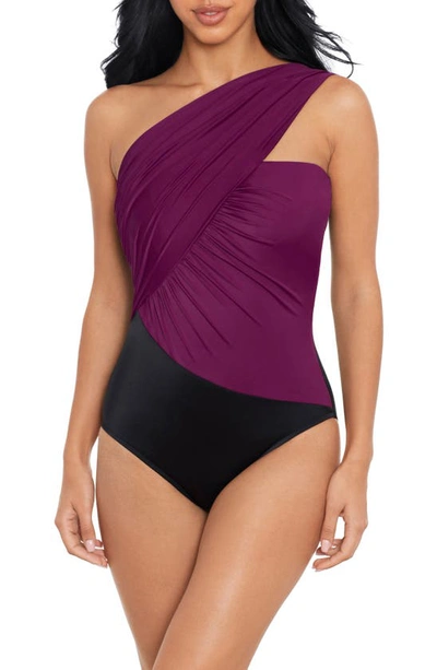 Magicsuit Goddess Colourblock One-shoulder Convertible One-piece Swimsuit In Jam
