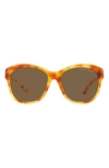 Ralph Lauren 55mm Square Sunglasses In Lite Havana