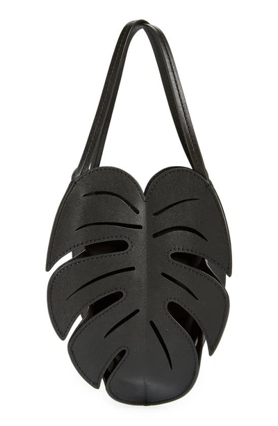 Staud Palm Leather Tote In Black