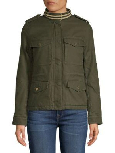 Zadig & Voltaire Kapo Military Cotton Jacket In Khaki