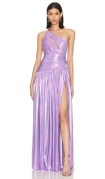 Retroféte Dara Dress In Dusty Lilac