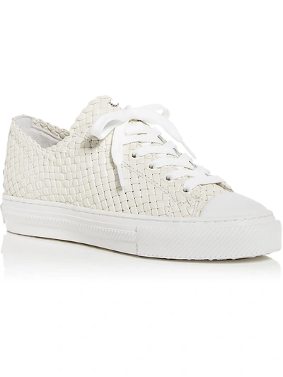 Stuart Weitzman Wova Womens Woven Leather Casual And Fashion Sneakers In White