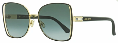 Jimmy Choo Women's Butterfly Sunglasses Frieda 2m29o Black Gold 57mm In Green