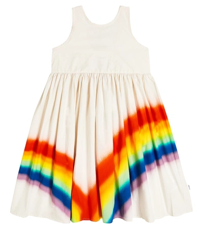 Molo Clover Printed Cotton Dress In Rainbow